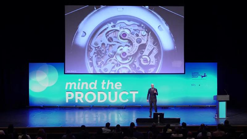 Ken Norton onstage at Mind the Product London, 2015