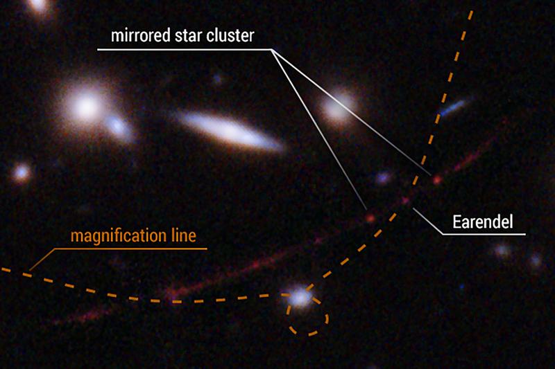 [A close-up image made by the Hubble Space Telescope showing the star Earendel.