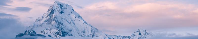 Snow covered mountain peak