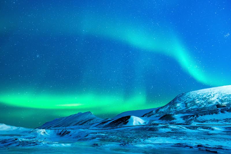 [Northern lights in the arctic]
