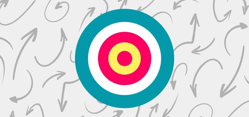[A target on gray field of arrows]